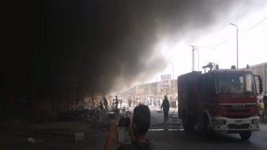 حريق سوق توشكى