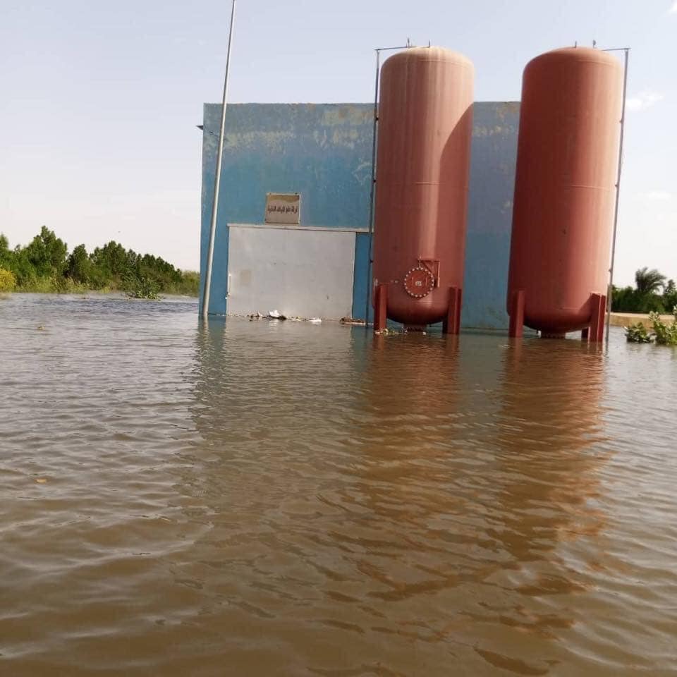 غرق محطات المياه في السودان