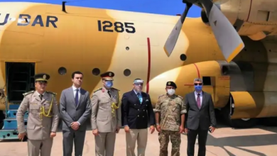 الطائرة الرابعة من الجسر الجوي الإغاثي المصري إلى لبنان