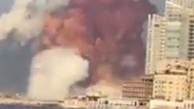 انفجار ضخم في بيروت