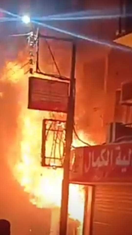 حريق منزل بمركز سمالوط