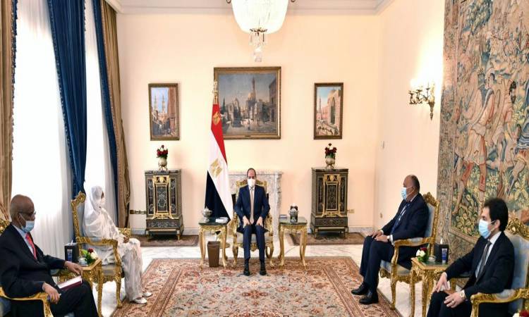 الرئيس يستقبل وزيرة خارجية السودان