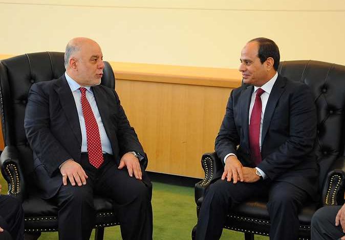 السيسي مع رئيس وزراء العراق