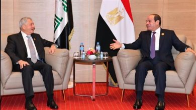 الرئيس عبدالفتاح السيسي ونظيره العراقي