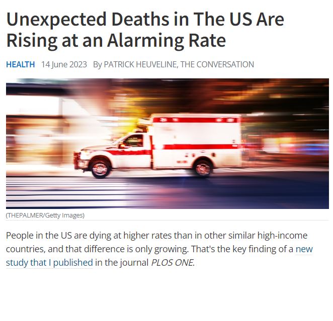 ارتفاع معدلات الوفيات في أمريكا