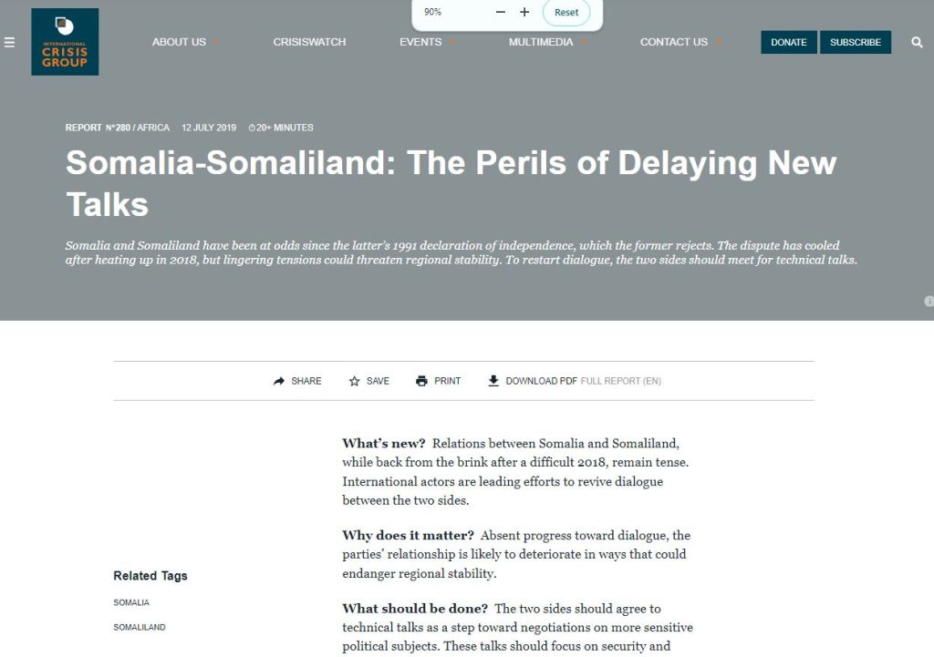 تاريخ الخلاف بين الصومال وأرض الصومال