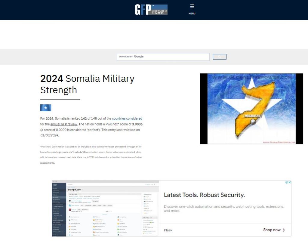 قدرات الجيش الصومالي في 2024